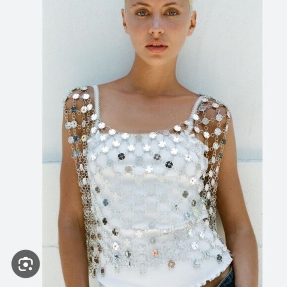 Zara Tops - Zara NWT jewel crop top 4813/308